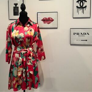 Zara Floral Mini Dress - fuchsia Size S